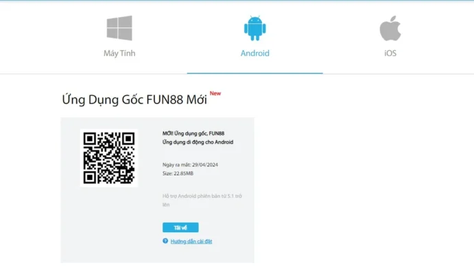 Hướng dẫn cách tải App Fun 88 bằng Android 